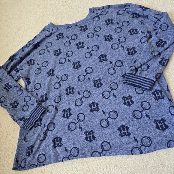 Harry Potter Wizarding World Glasses Print Long Sleeve Top Large Fits XL - Picture 7 of 7